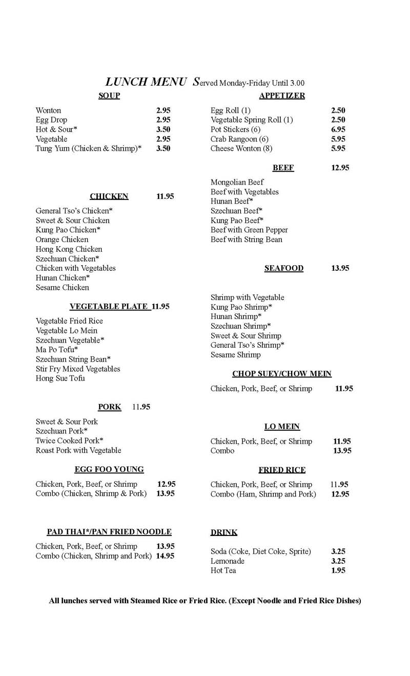 lunchmenu